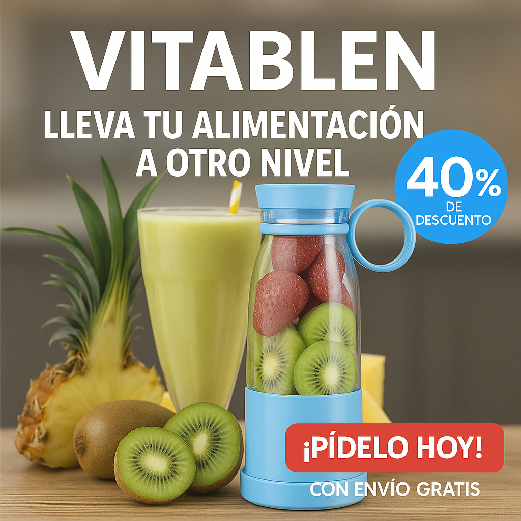 BOTELLA BATIDORA PORTATIL VITABLEN