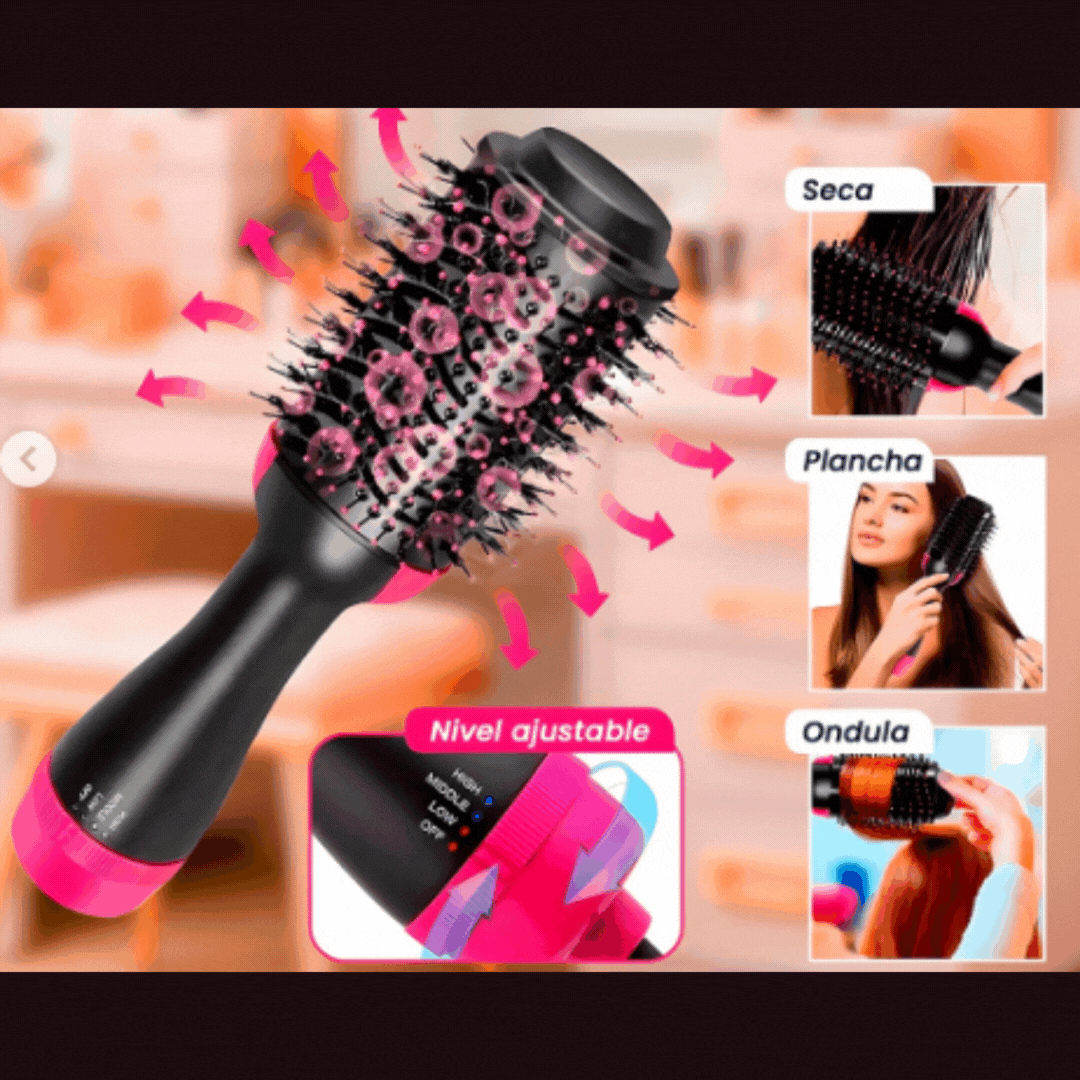 CEPILLO SECADOR RIZADOR 3 EN 1 ✨ BREZETWIST™🫰🏾