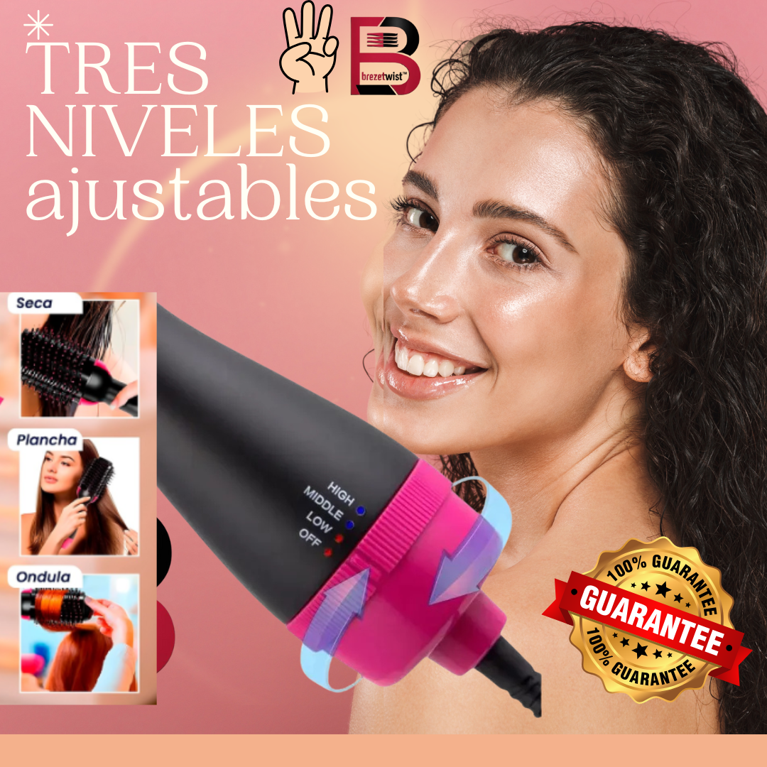 CEPILLO SECADOR RIZADOR 3 EN 1 ✨ BREZETWIST™🫰🏾