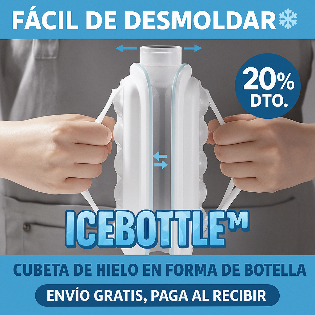 CUBIERTA DE HIELO EN FORMA DE BOTELLA  ICEBOTTLE™ 🧊
