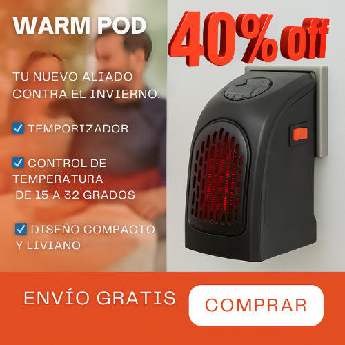 MINI CALEFACTOR CON ENCHUFE DE PARER WarmPod™ 400W