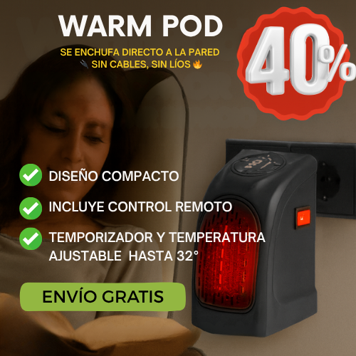 MINI CALEFACTOR CON ENCHUFE DE PARER WarmPod™ 400W