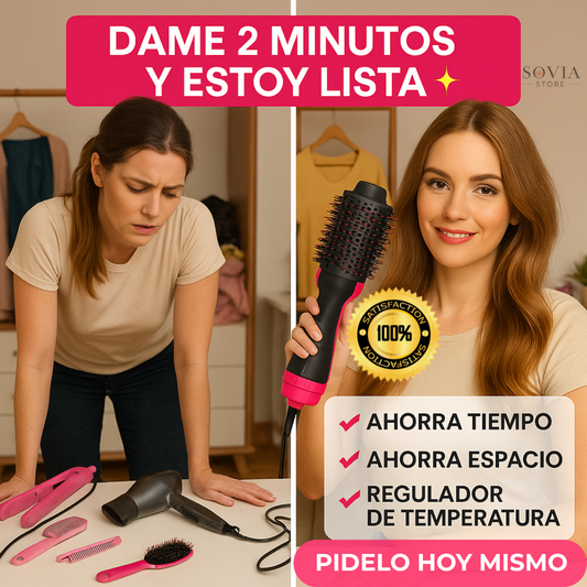 CEPILLO SECADOR RIZADOR 3 EN 1 ✨ BREZETWIST™🫰🏾